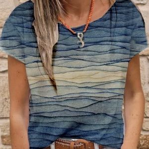 Holiday Stripes Short Sleeve Cotton-Blend T-shirt